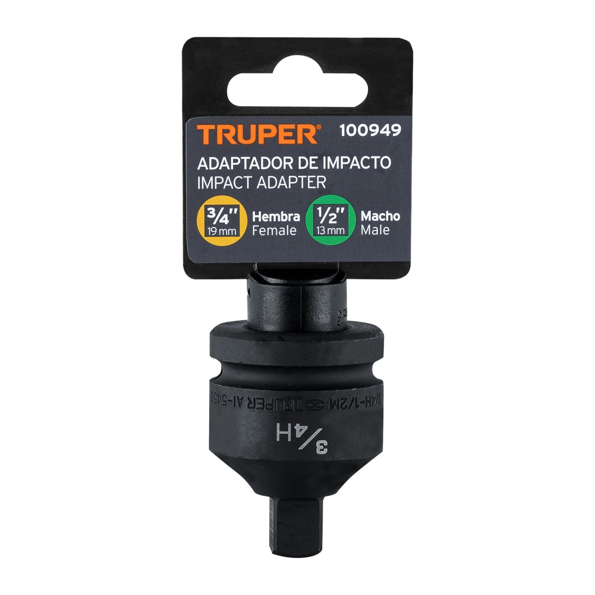 Adaptador de Impacto 3/4" (H) x 1/2" (M) Truper - Imagen 3