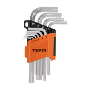 Juego 10 llaves allen mm punta hexagonal