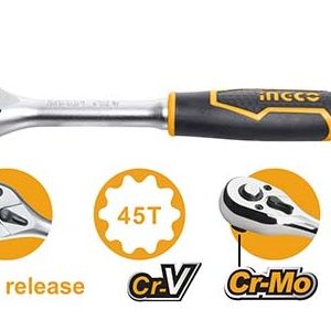 Matraca cabeza de pera cuadro 1/4