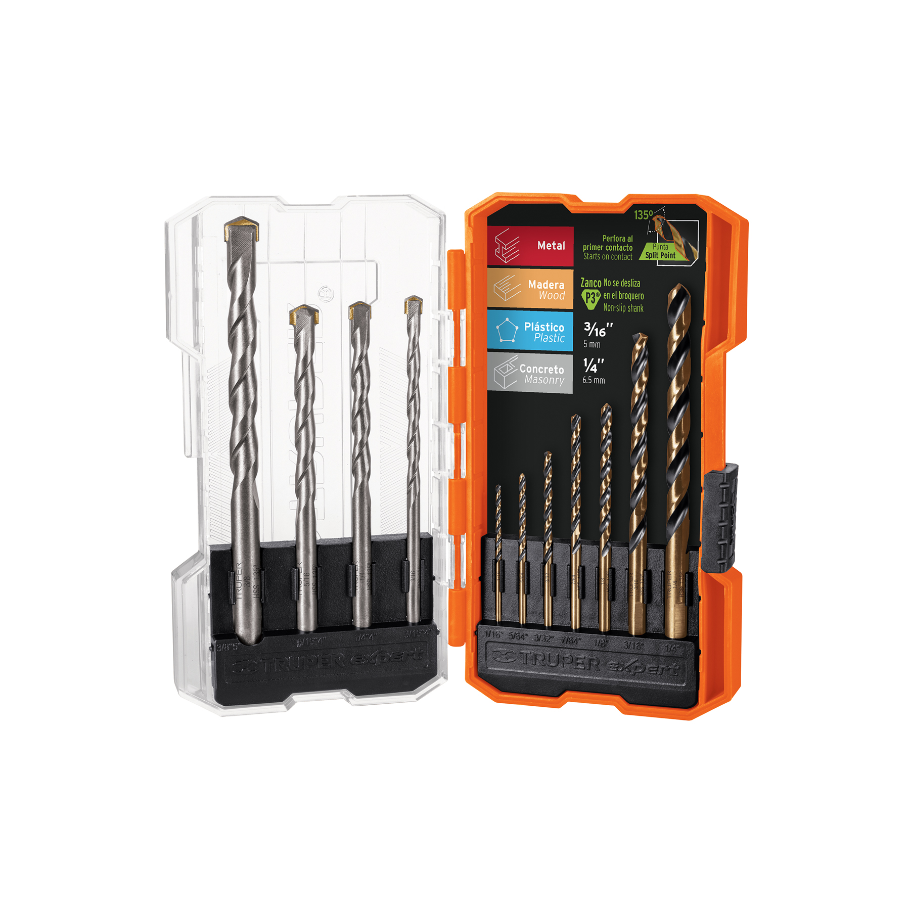 Juego de 11 brocas para metal y concreto