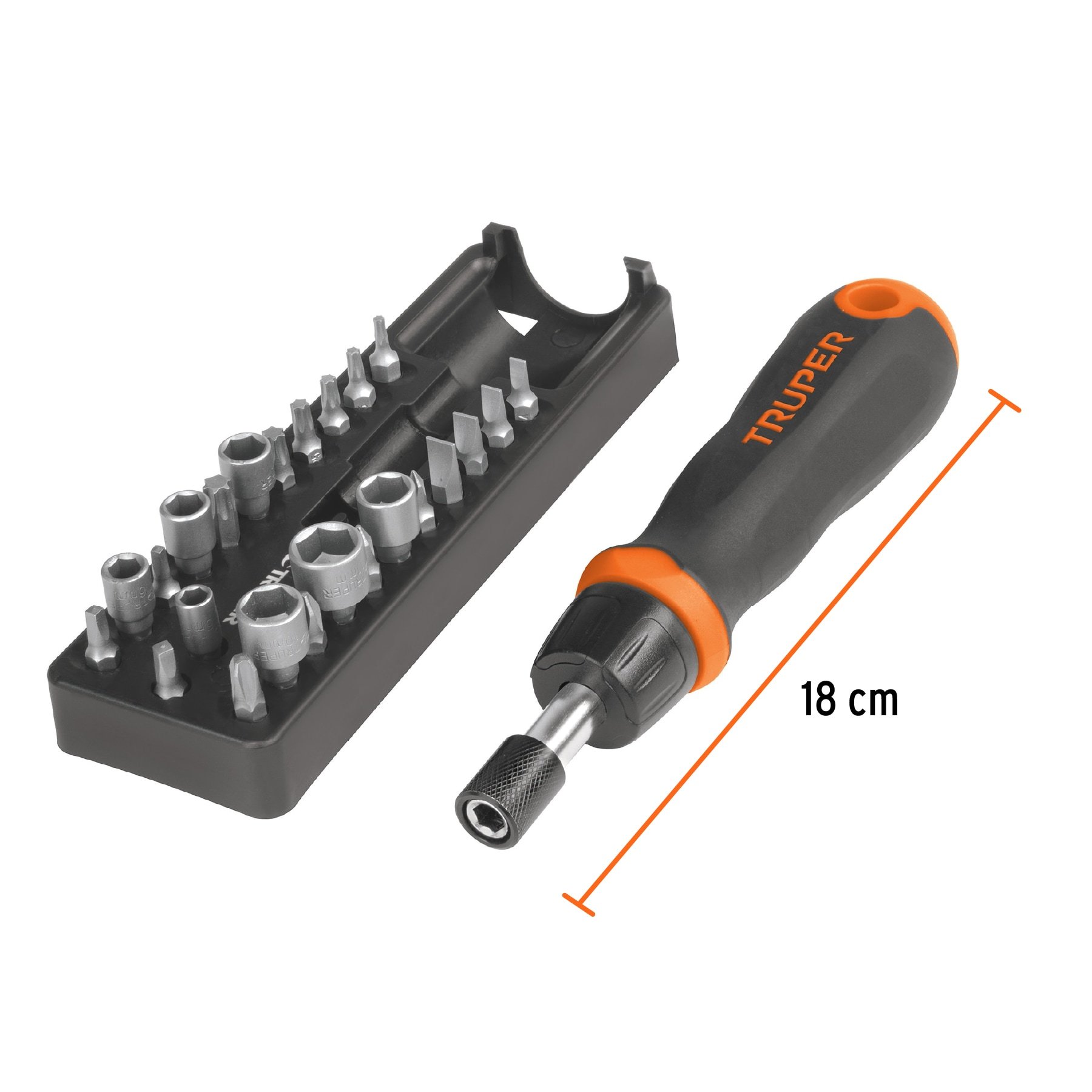 Desarmador tipo matraca con 17 puntas y 7 dados Truper - Imagen 2