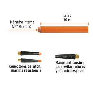 Manguera PVC para compresor Truper 10 m