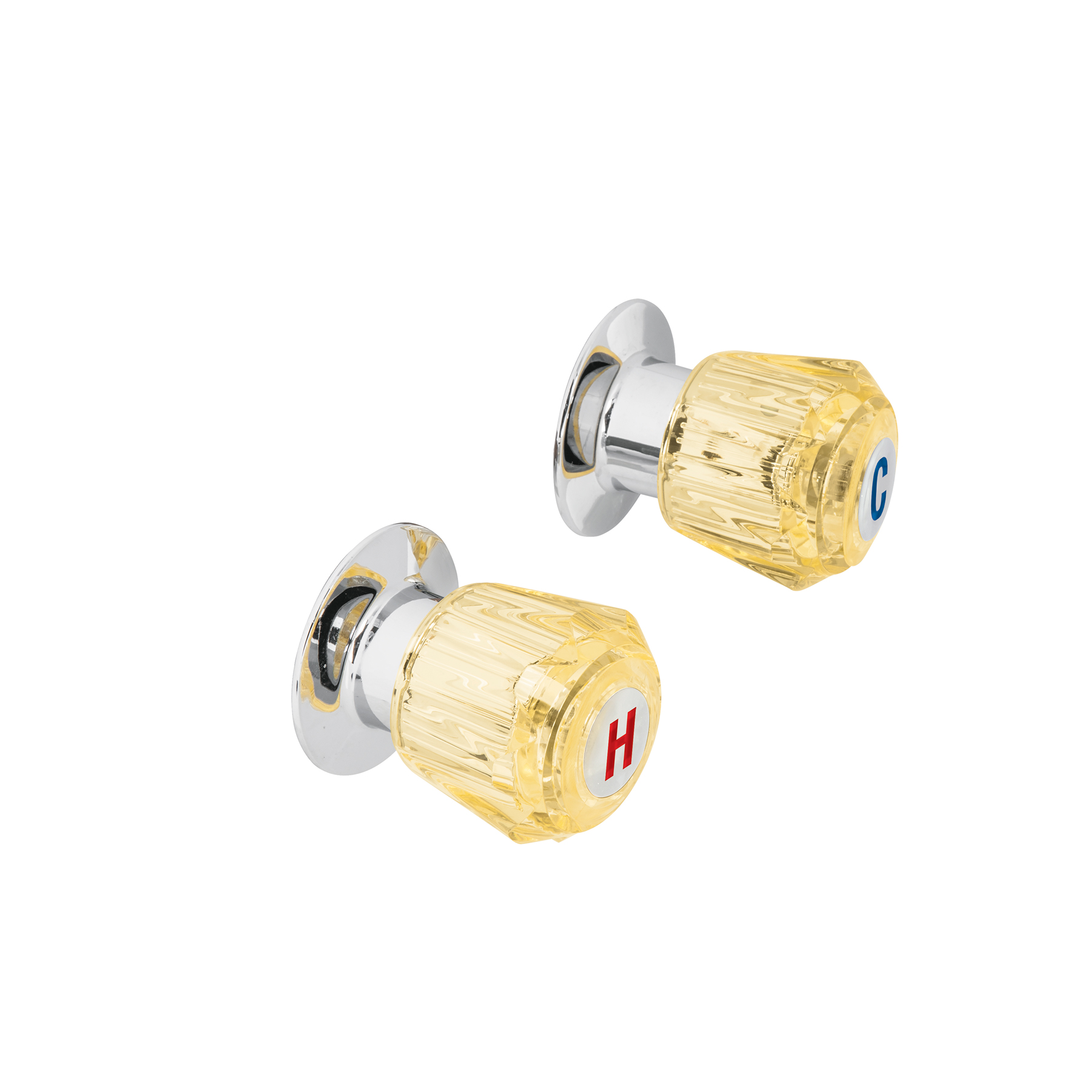 Juego de 2 manerales acrílico ámbar