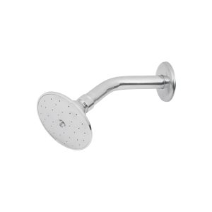 Regadera redonda brazo y chapetón de acero