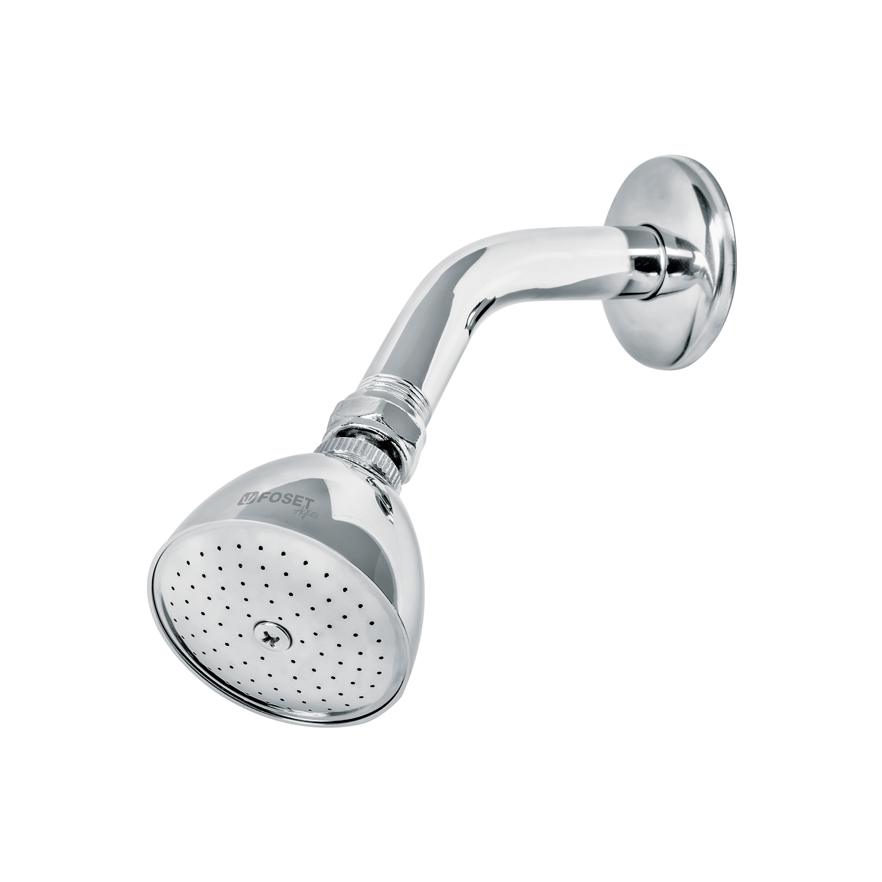 Regadera cónica brazo y chapetón de acero